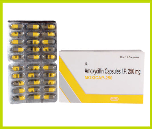 Moxicap 250 15 Cap Amoxycillin 250 mg by Intas