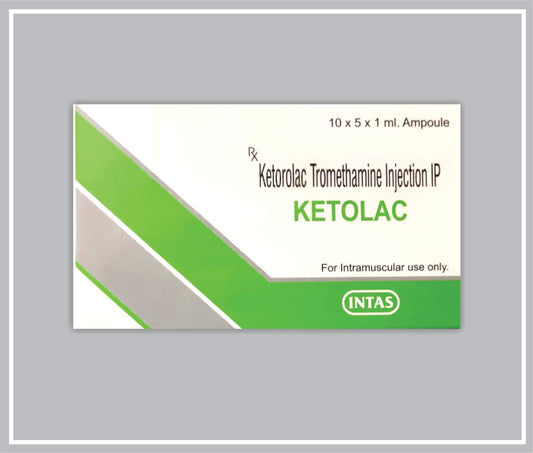KETOLAC INJ 1 ML (Ketorolac Tromethamine 30 mg) by Intas