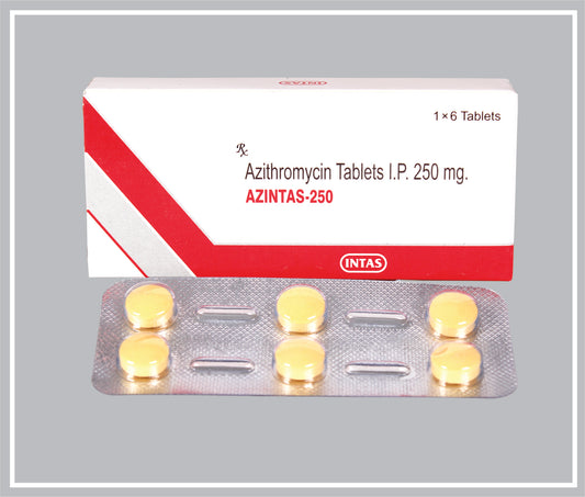 Azintas 250 6 Tab (Azithromycin 250Mg ) By Intas