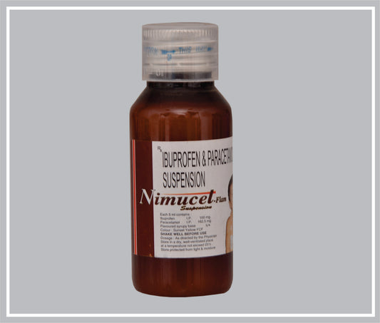 NIMUCET FLAM 60 ML (Paracetamol 250 mg + Phenylephrine Hydrochloride 5 mg + Chlorpheniramine Maleate 2 mg + Sodium Citrate 60 mg + Ammonium Chloride 120 mg + Menthol 1 mg) by Intas
