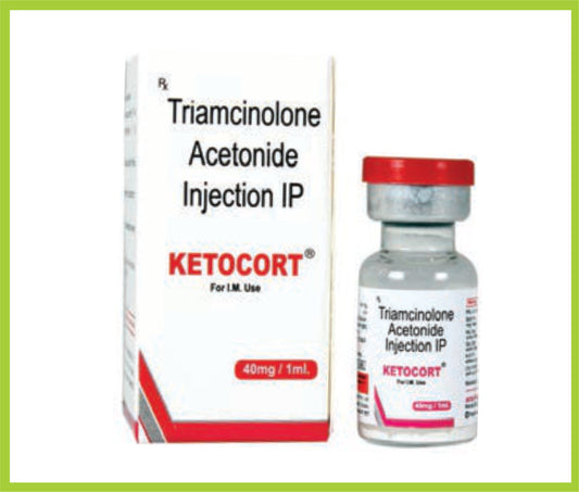 Ketocort Inj 1 Ml Triamcinolone Acetonide 40 mg/ml by Intas