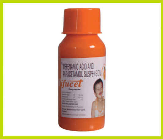 Mifucet Sus 60 Ml Mefenamic Acid 50 mg + Paracetamol 125 mg by Intas