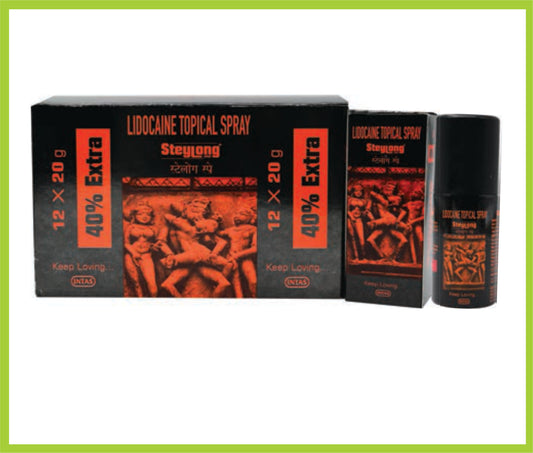 Steylong Spray 20 Gm Lidocaine 10% + Propylene Glycol 30% + Isopropyl Alcohol 10% by Intas