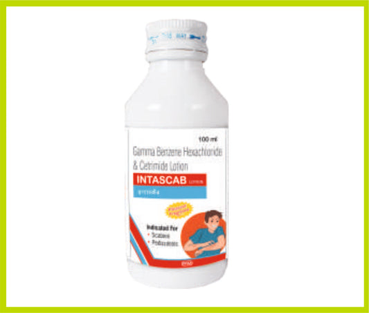 Intascab 100 Ml Gamma Benzene Hexachloride 1% w/v + Cetrimide 0.1% w/v by Intas