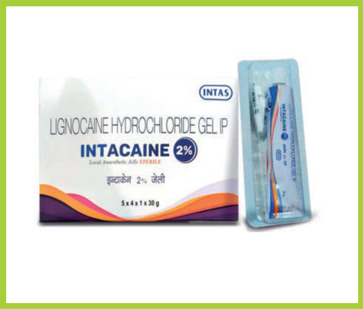 Intacaine Gelly 30 Gm (Blister Pack) Lignocaine Hydrochloride 2% w/v + Methyl Paraben 0.061% w/w + Propyl Paraben 0.027% w/w by Intas