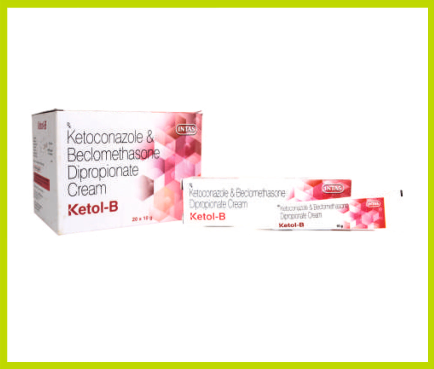 Ketol-B 10 Gm Ketoconazole 2% w/w + Beclomethasone Dipropionate 0.025% w/w by Intas