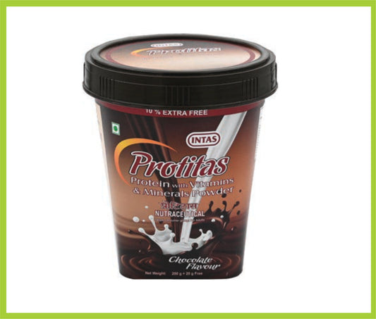 Protitas 220 Gm (Chocolate) Protein Powder Chocolate by Intas
