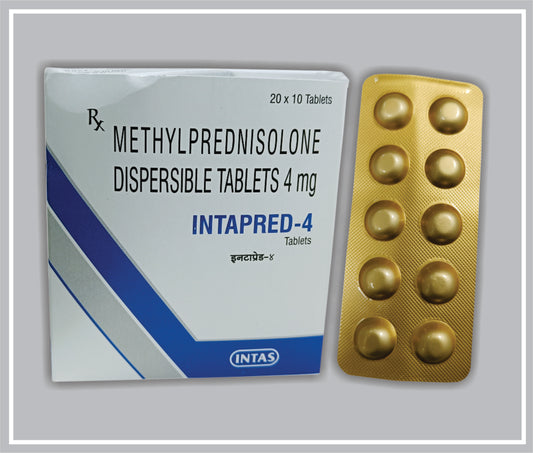 INTAPRED-4 10 TAB (Methylprednisolone 4 mg) by Intas