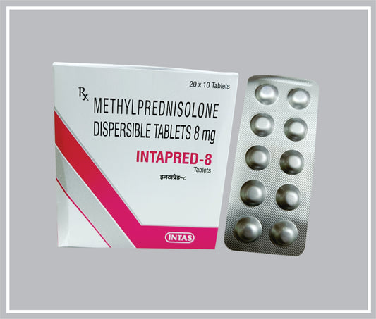 INTAPRED-8 10 TAB (Methylprednisolone 8 mg) by Intas
