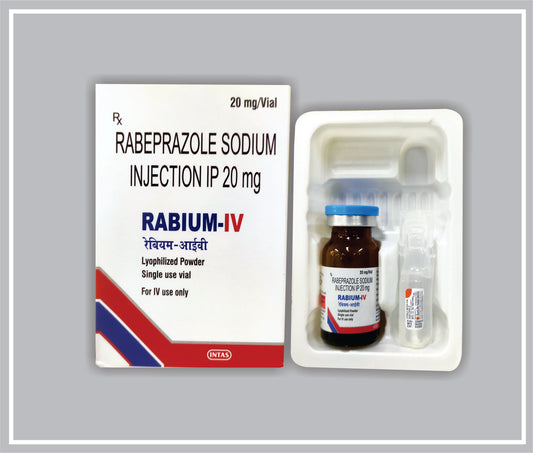 RABIUM IV 20 MG (Rabeprazole Sodium 20 mg) by Intas