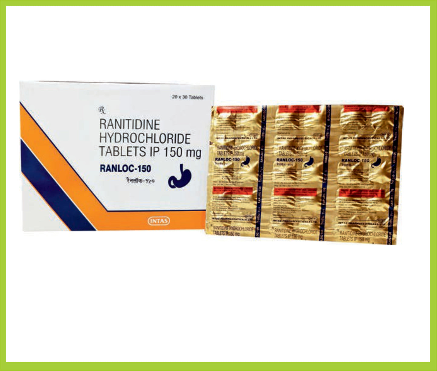 Ranloc-150 30 Tab Ranitidine 150 mg by Intas