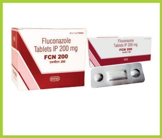 Fcn 200 2 Tab (Combo) Fluconazole 200 mg by Intas