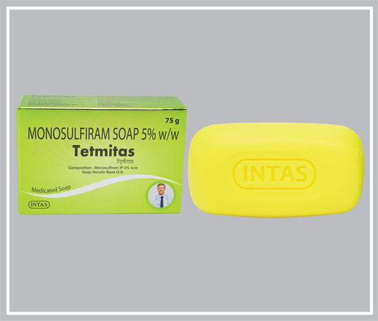 TETMITAS SOAP 75GM (COMBO) (Monosulfiram 5% w/w) by Intas