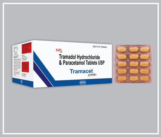 TRAMACET 15 TAB (Tramadol 37.5 mg + Paracetamol 325 mg) by Intas
