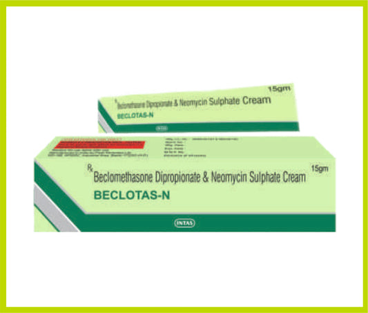 Beclotas-N 15 Gm ( Combo ) Beclomethasone 0.025 % + Neomycin 0.5 % by Intas