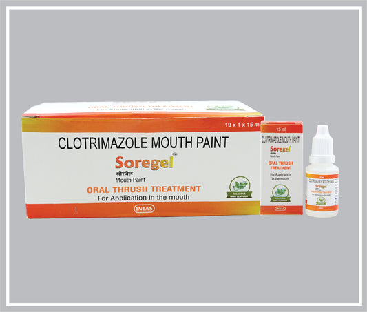 SOREGEL MOUTH PAINT (Clotrimazole 1% w/v) by Intas