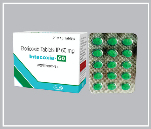 INTACOXIA 60 15 TAB (Etoricoxib 60 mg) by Intas