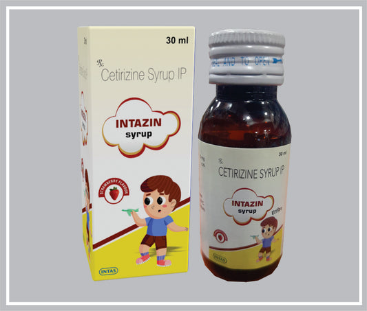 INTAZIN SYRUP 30ML (Cetirizine Hydrochloride 5 mg) by Intas