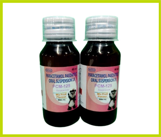 Pcm Suspension 60Ml Paracetamol 125 mg by Intas