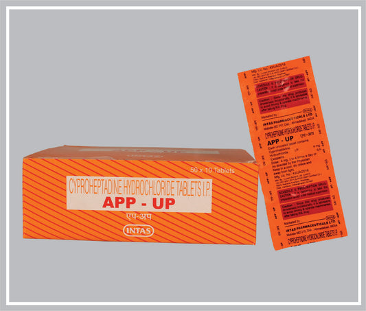 APP-UP 10 TAB (Cyproheptadine 4 mg) by Intas