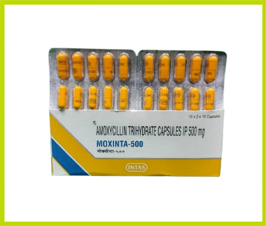 Moxinta-500 10 Cap Amoxycillin 500 mg by Intas