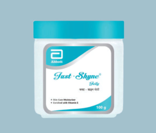 JUST SHYNE JELLY 100g ( White Soft Paraffin, Light Liquid Paraffin & Vitamin E Acetate ) by Abbott