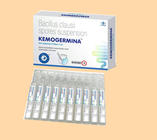 KEMOGERMINA ORAL SUSPENSION (5ML X
10'S) ( Bacillus Claussi Spores Suspension ) by Alkem