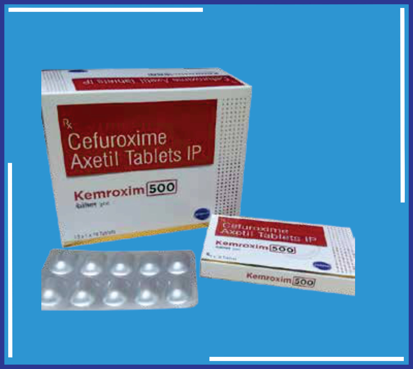 Kemroxim 500 Tablet ( Cefuroxime Axetil 500Mg ) pack 10x1x10 by Kemsyn