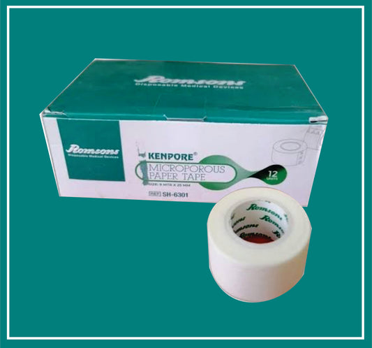 KENPORE SIZE 50MM X 9.0MTR (Microporous Surgical Paper Tape) by Romson