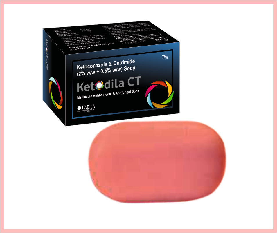 Ketodila  Ct  Soap 75 Gm ( Ketoconazole 2% + Cetrimide 0.5% Soap ) By Cadila