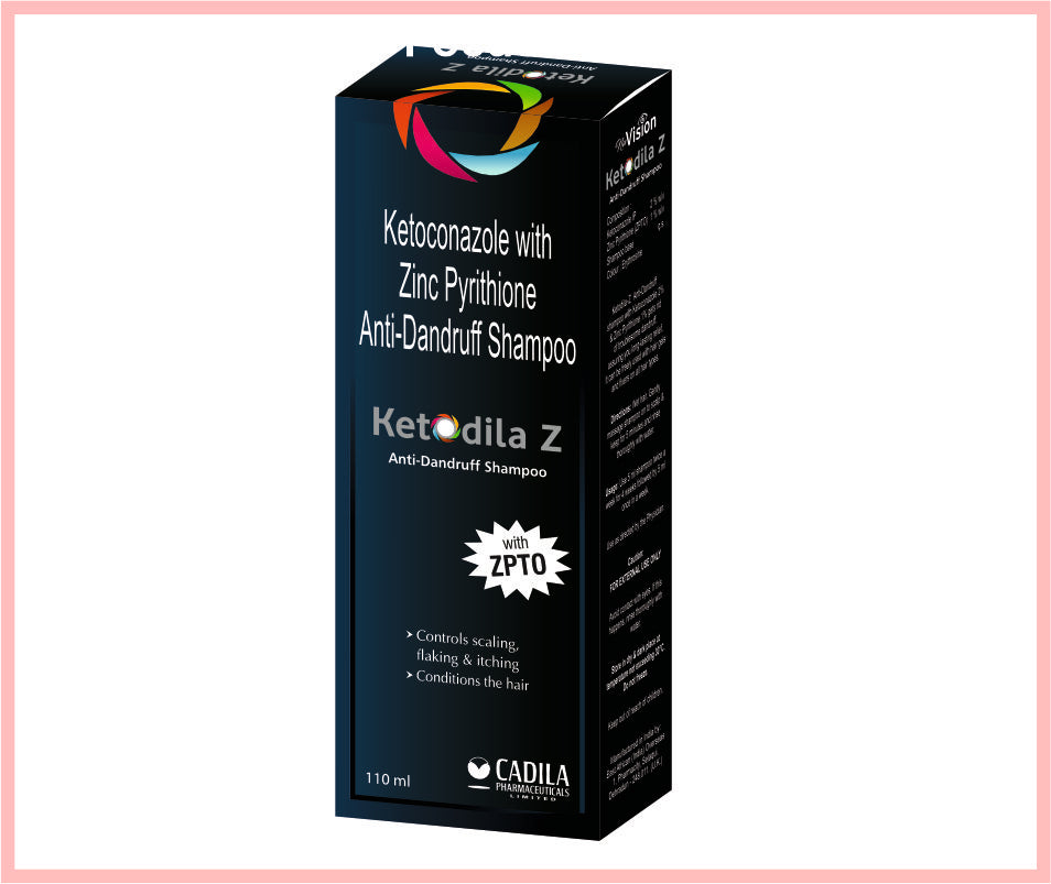 Ketodila Z Shampoo 110 Ml ( Ketoconazole  Ip 2% With Zpto 1% W/V Shampoo Base ) By Cadila