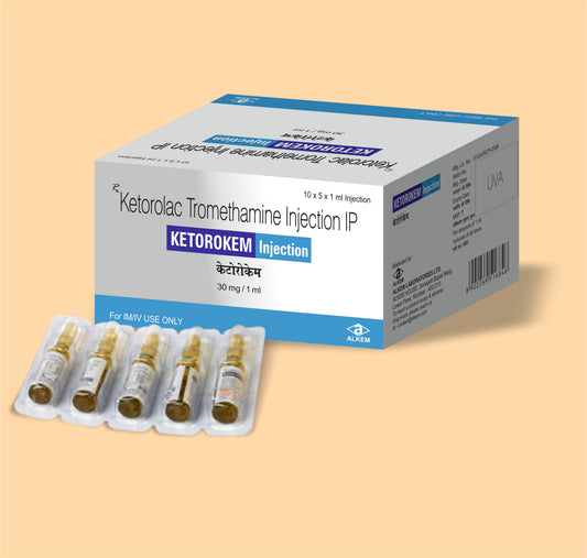 KETOROKEM INJ (1ML) ( Ketorolac Tromethamine 30 Mg  /Ml ) by Alkem