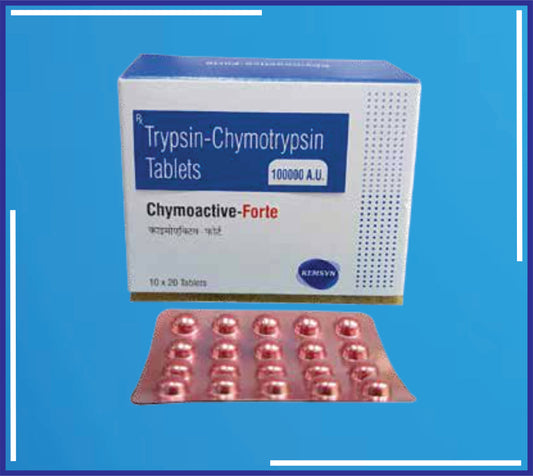 CHYMOACTIVE FORTE TAB (BLISTER) 10X20 (Enteric 100000 Armour Units Of Enzymatic Activity ( Supplied By A Purified Concentrate Which Has Specific Trypsin And Chymotrypsin Activity In The Ratio Of Approximately Six To One))by Kemsyn