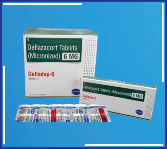 DEFLADAY-6 TAB (ALUMINIUM) 20X1X10 (Deflazacort 6Mg (Micronizd))by Kemsyn