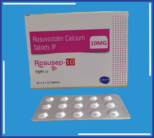 Rosusep 10 Tablet (Alu-Alu) (10x2x15) Rosuvastatin 10Mg  by Kemsyn