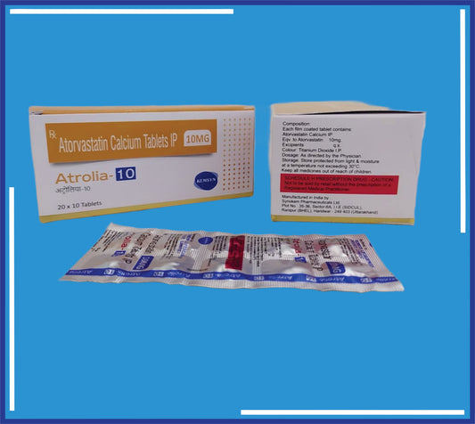 Atrolia -10 Tab (Alu-Alu) (20x10) Atorvastatin Calcium Ip 10Mg  by Kemsyn