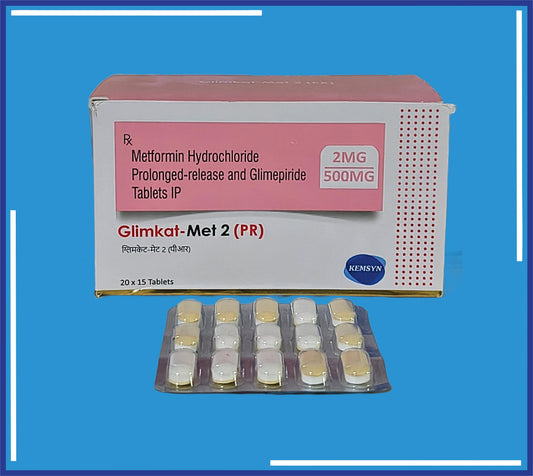 Glimkat-Met 2 (Pr) Tab (Blister) (20x15) Metformin Hcl 500Mg (Sr) + Glimepride Ip 2Mg  by Kemsyn