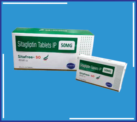 SITAFREE-50 TAB (BLISTER) 10X2X15 (Sitagliptin 50Mg)by Kemsyn