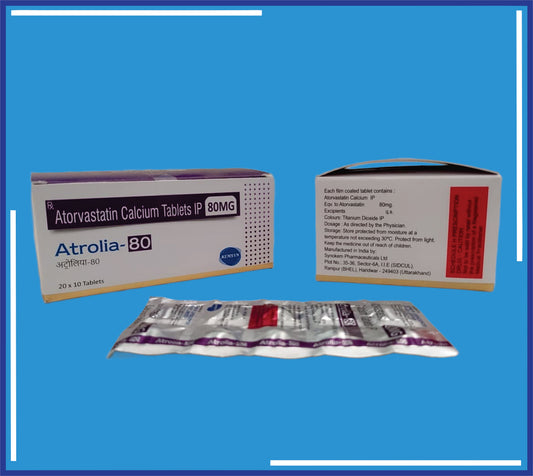 Atrolia-80 Tablet (Aluminium) (20x10) Atorvastatin 80Mg  by Kemsyn