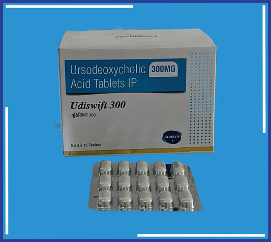 Udiswift 300 Tablet (New Pack) (5x3x15) Ursodeoxycholic Acid Ip 300Mg  by Kemsyn