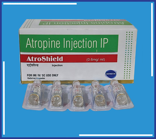 Atroshield Injection (10x5x1ml) ATROPINE SULPHATE USP 0.6MG  by Kemsyn