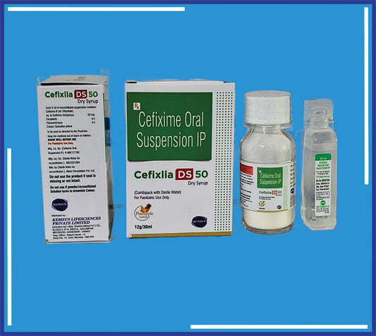 Cefixlia-50 Oral Suspension (30ml) Cefixime 50Mg  by Kemsyn