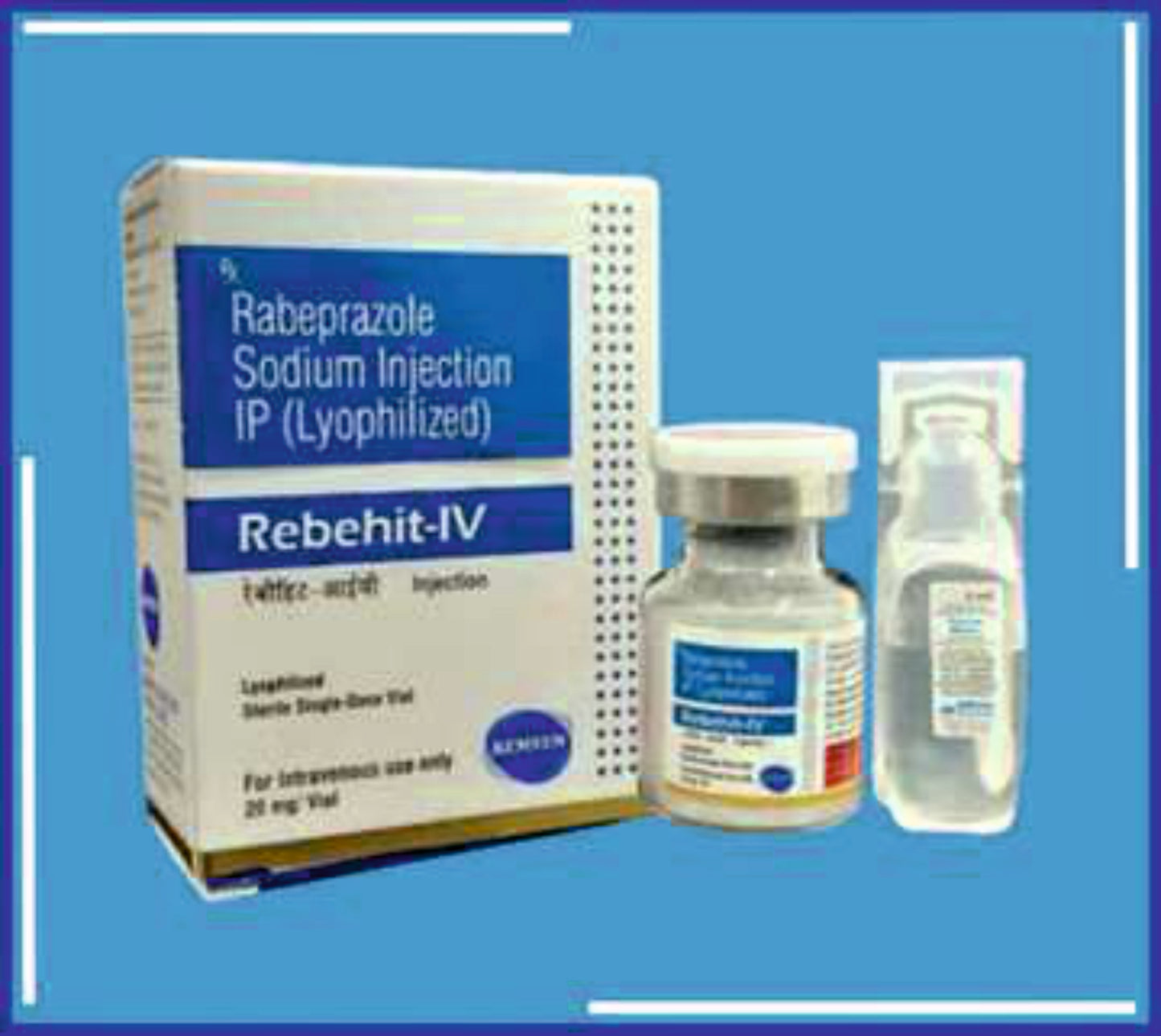 REBEHIT IV 20X1X1 (Rabeprazole Sodium Ip 20 Mg (As Lyophilized Powder) And Each Ampoule Contains : Sterile Water For Injection Ip 5 Ml)by Kemsyn