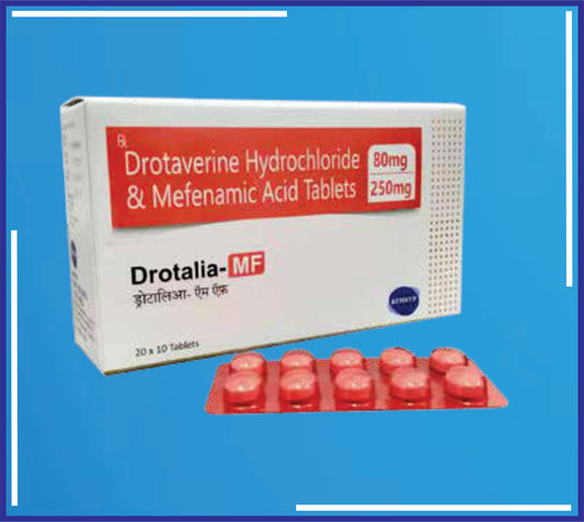 DROTALIA -MF TAB (BLISTER) 20X10 (Drotaverine 80Mg + Mefenamic 250Mg)by Kemsyn