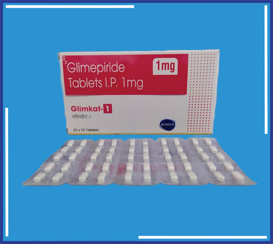 Glimkat-1 Tablet (10x2x10) Glimepiride 1 Mg  by Kemsyn