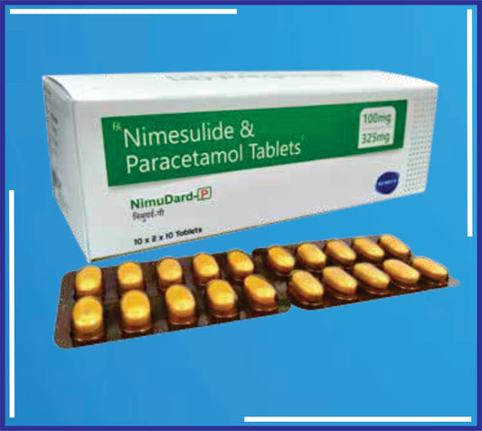 NIMUDARD-P TAB (BLISTER) 10X2X10 (Nimesulide Bp 100 Mg + Paracetamol 325 Mg)by Kemsyn