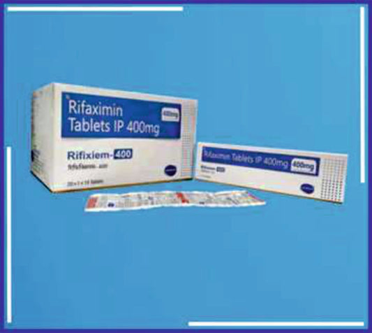 RIFIXIEM 400 TAB (ALUMINIUM) 20X1X10 (Rifaximin 400Mg)by Kemsyn