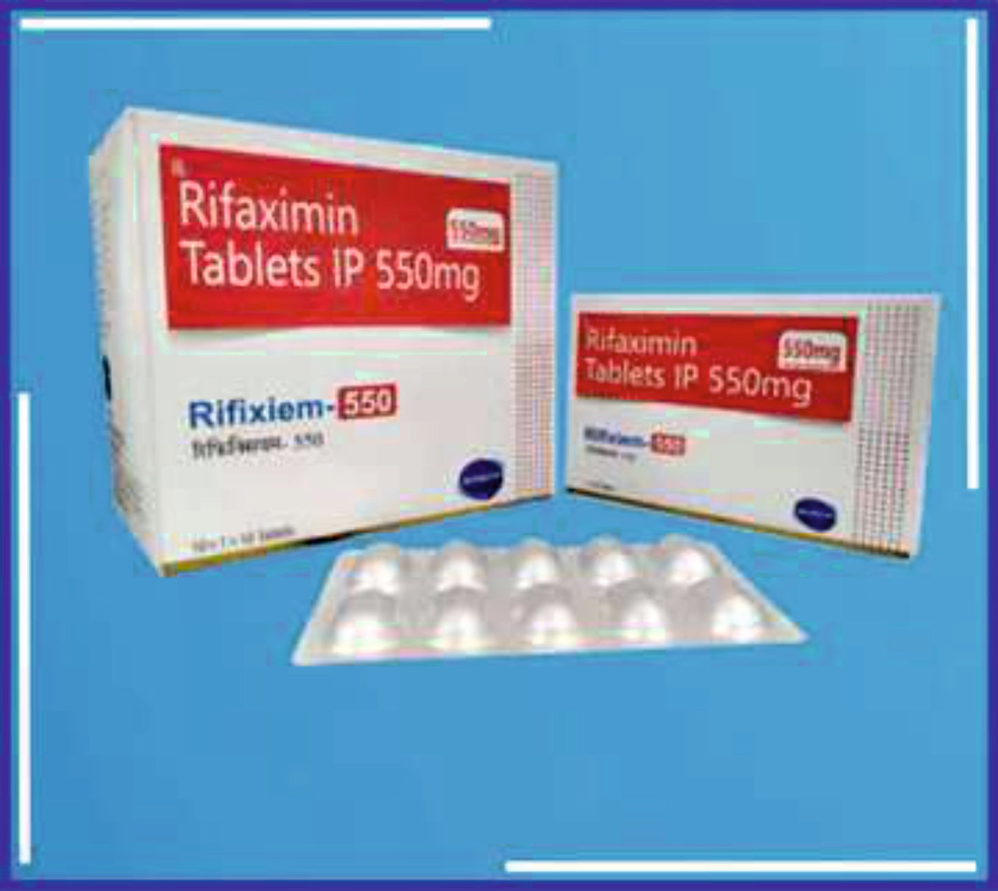 RIFIXIEM 550 TAB (ALU-ALU) 10X1X10 (Rifaximin 550Mg)by Kemsyn