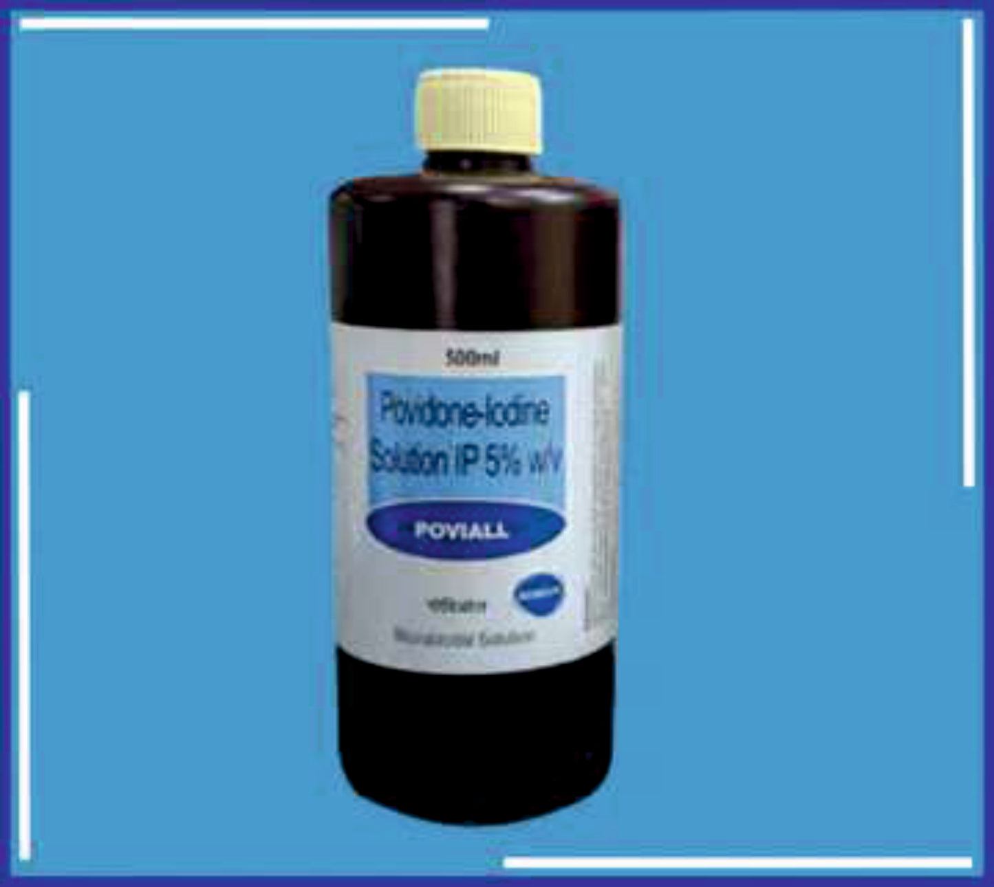 POVIALL 500 ML SOLUTION (HDPE BOTTLE) 1X500Ml ((Povidone Iodine Ip 5% W/W))by Kemsyn