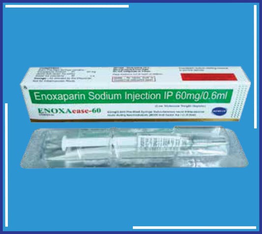 ENOXAEASE 60 INJECTION 1Syringe(ShrinkOf11) (Enoxaparinsodium Ip 60 Mg ( 6000 Anti- Factor Xa Units) Water For Injection Ip Q.S.)by Kemsyn